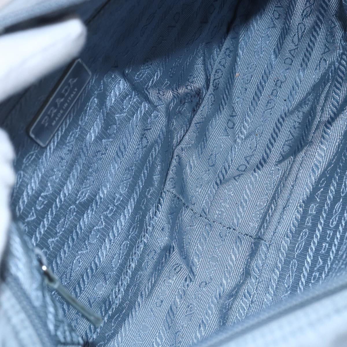 Prada Prada Front Pocket Camera Bag Tessuto Small Blauw