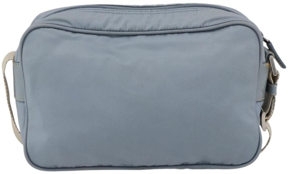Prada Prada Front Pocket Camera Bag Tessuto Small Blauw