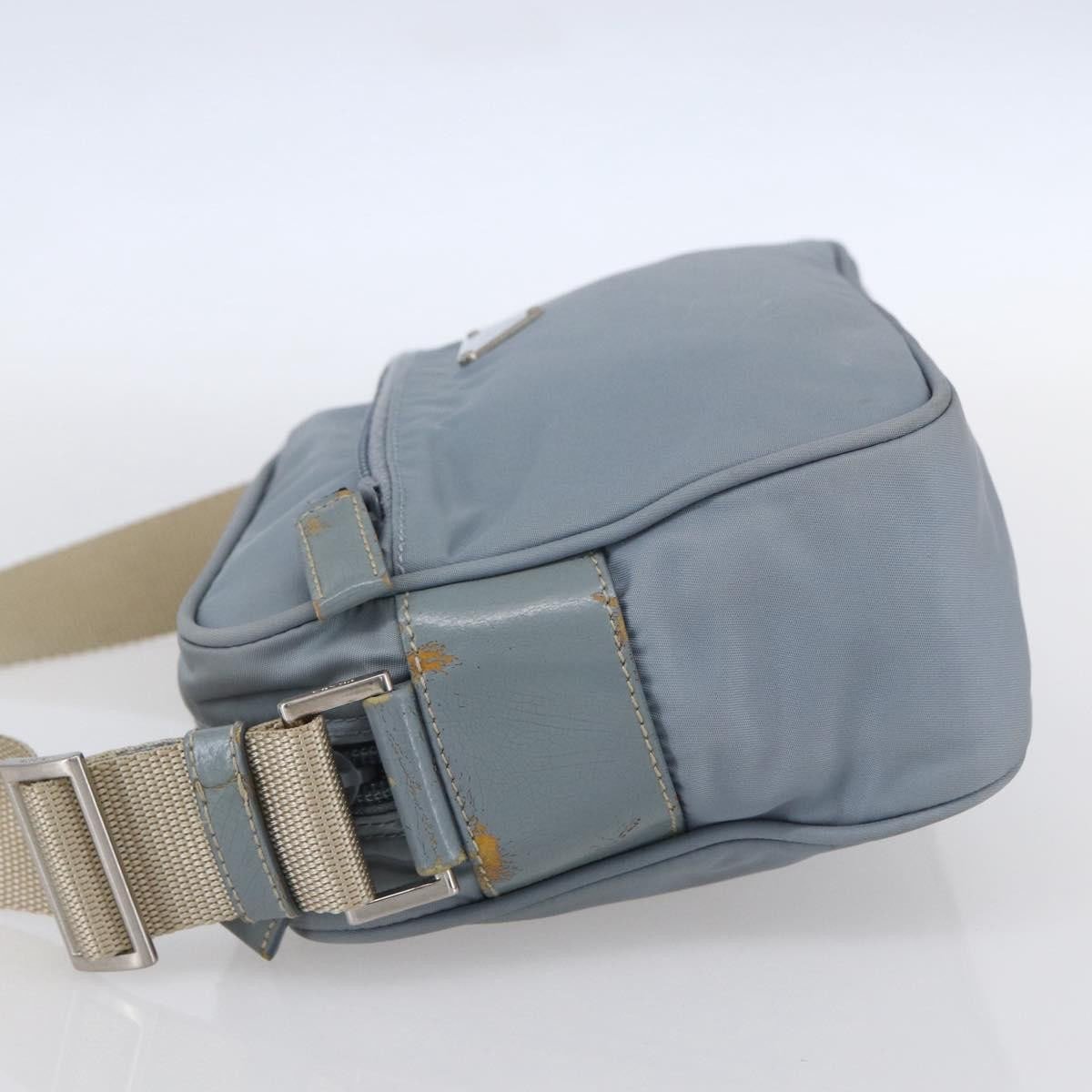 Prada Prada Front Pocket Camera Bag Tessuto Small Blauw