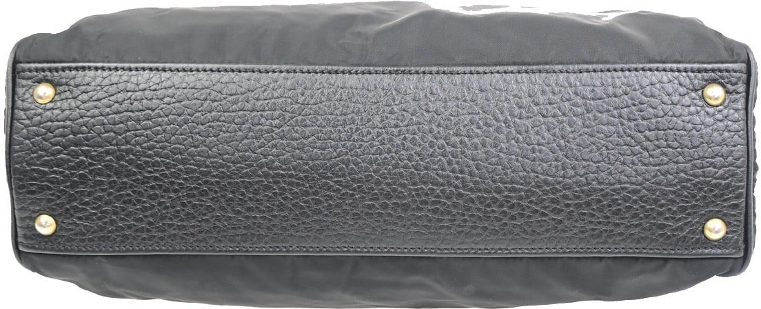 Prada Tessuto Tote nylon and leather Zwart