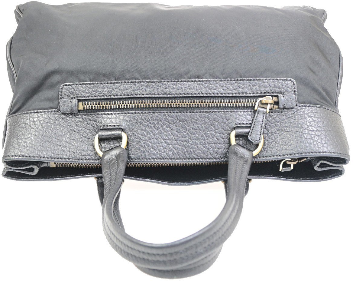 Prada Tessuto Tote nylon and leather Zwart