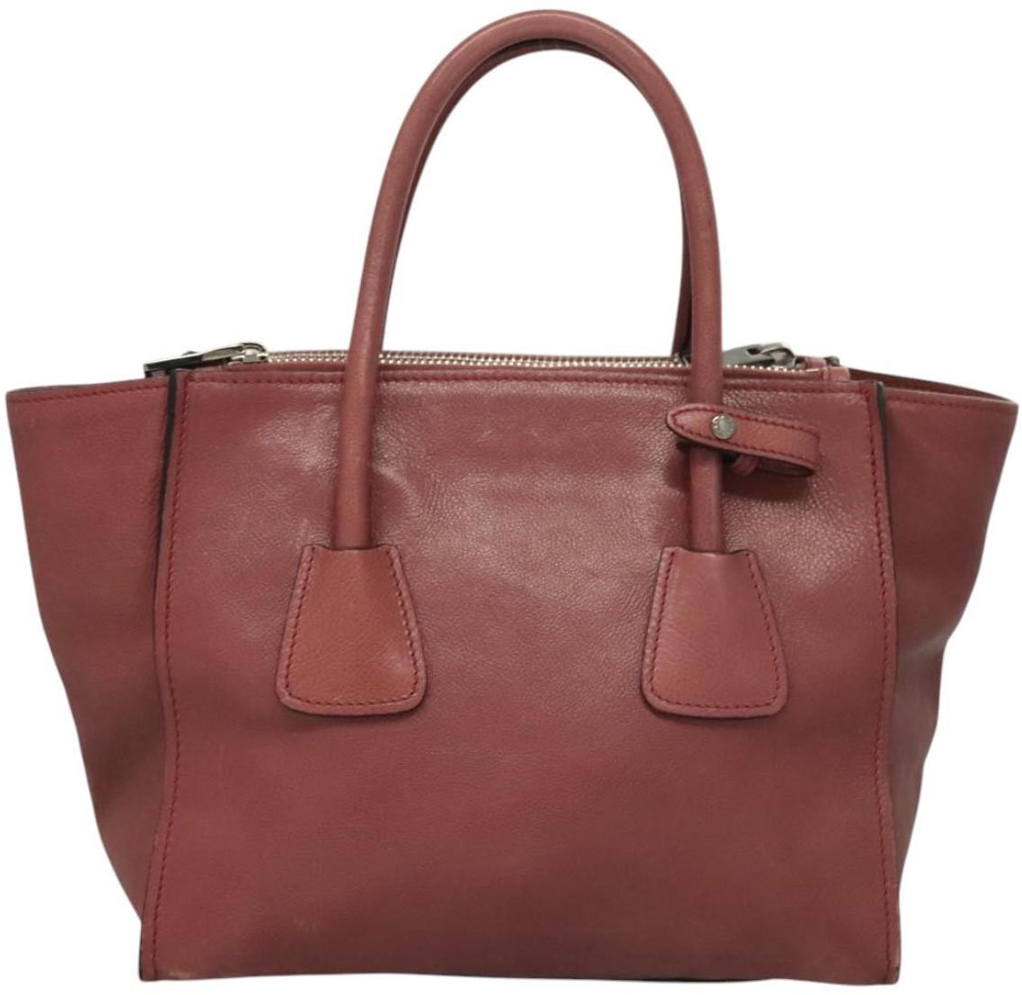 Prada Prada Twin Pocket Convertible Tote Cervo Leather Medium Roze