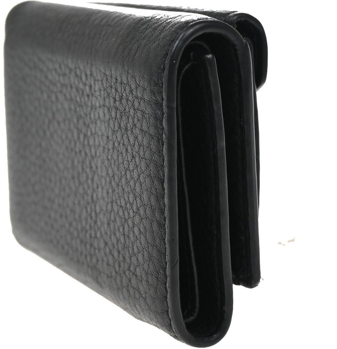 Prada Prada Front Pocket Trifold Wallet Vitello Move Compact Zwart
