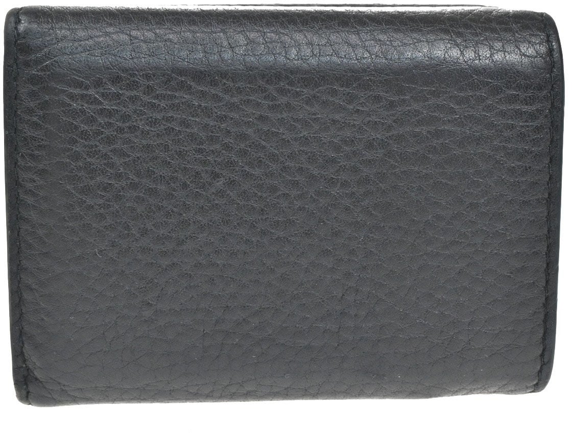 Prada Prada Front Pocket Trifold Wallet Vitello Move Compact Zwart