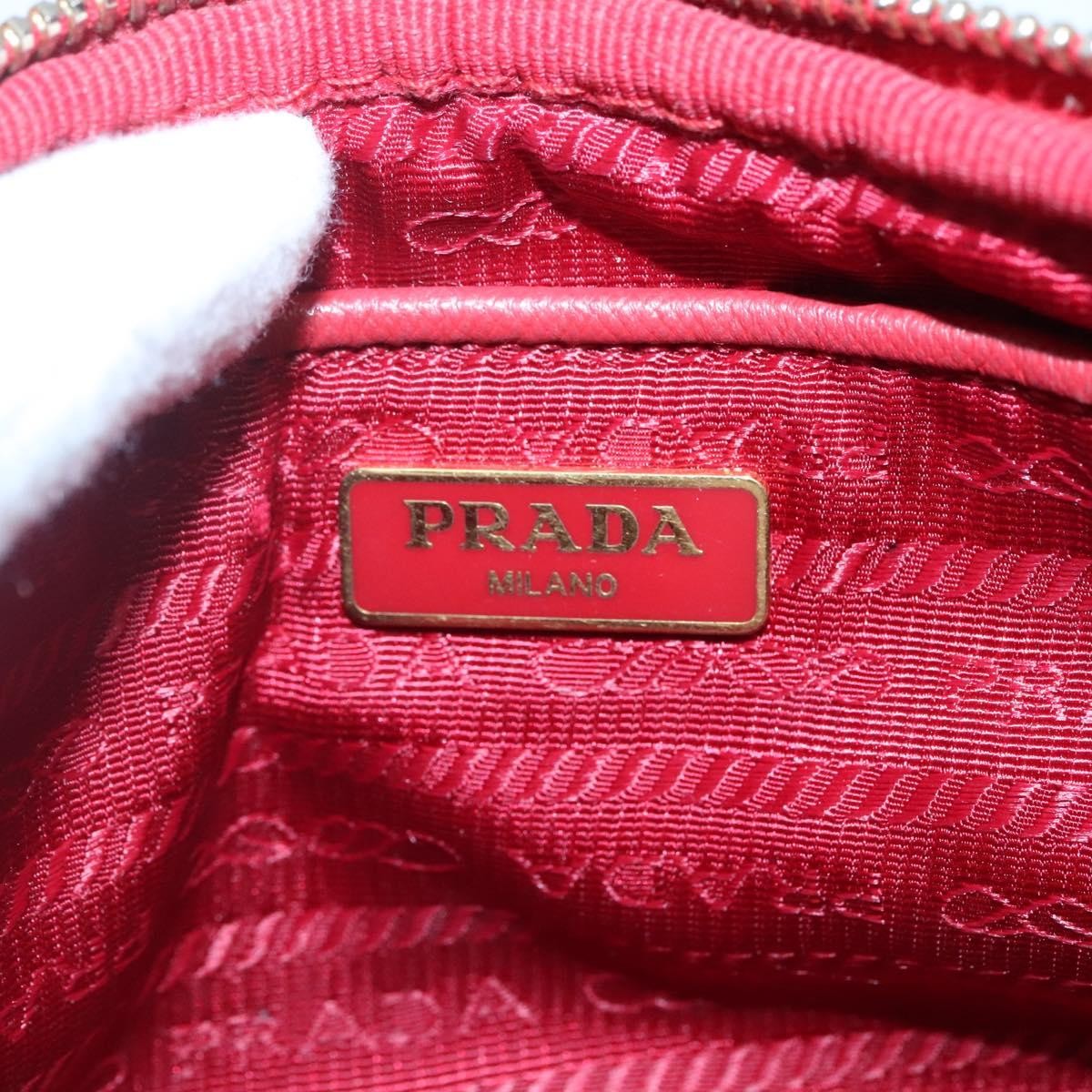 Prada Prada Double Zip Shoulder Bag Nylon Rood