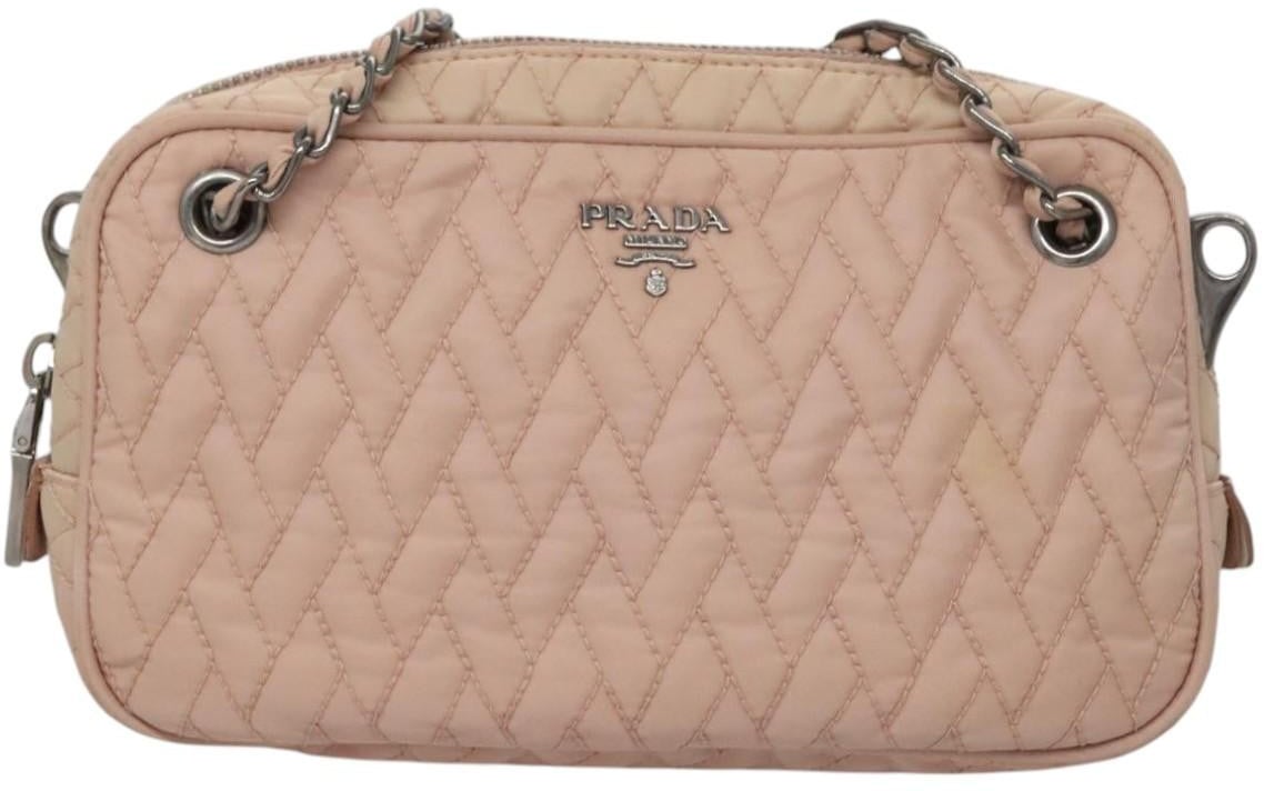 Prada Prada Camera Bag Quilted Tessuto Small Roze