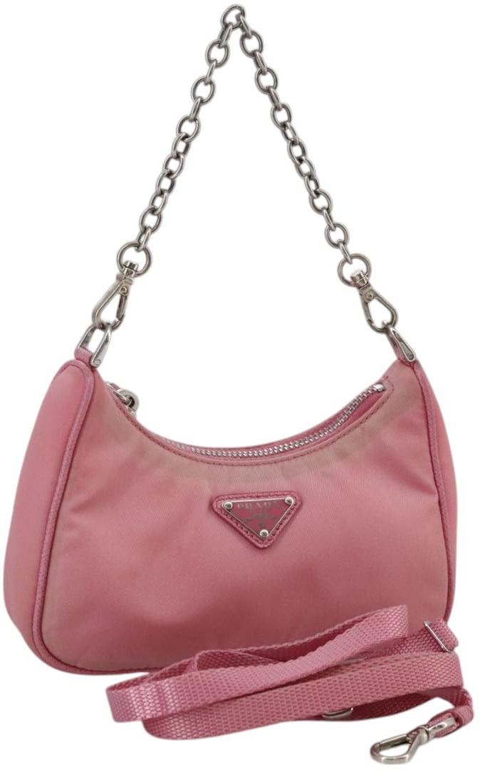 Prada Prada Re-Edition Shoulder Bag Tessuto Mini Roze