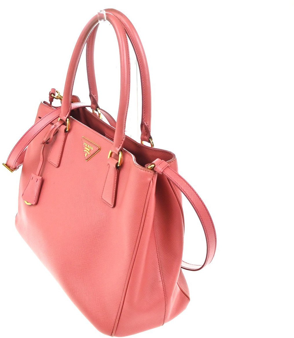 Prada Prada Gardener's Tote Saffiano Leather Medium Roze