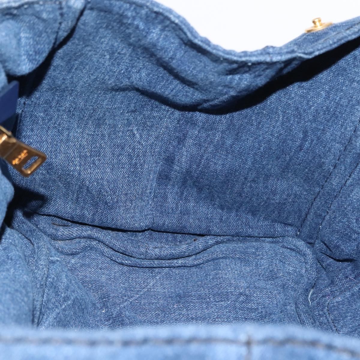 Prada Prada Canapa Convertible Tote Denim Medium Zwart