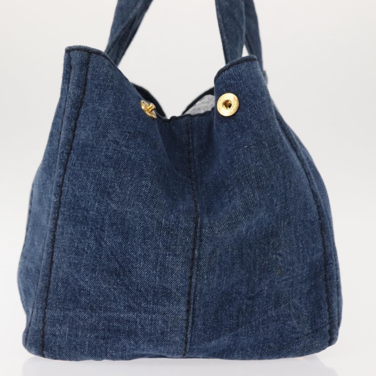 Prada Prada Canapa Convertible Tote Denim Medium Zwart