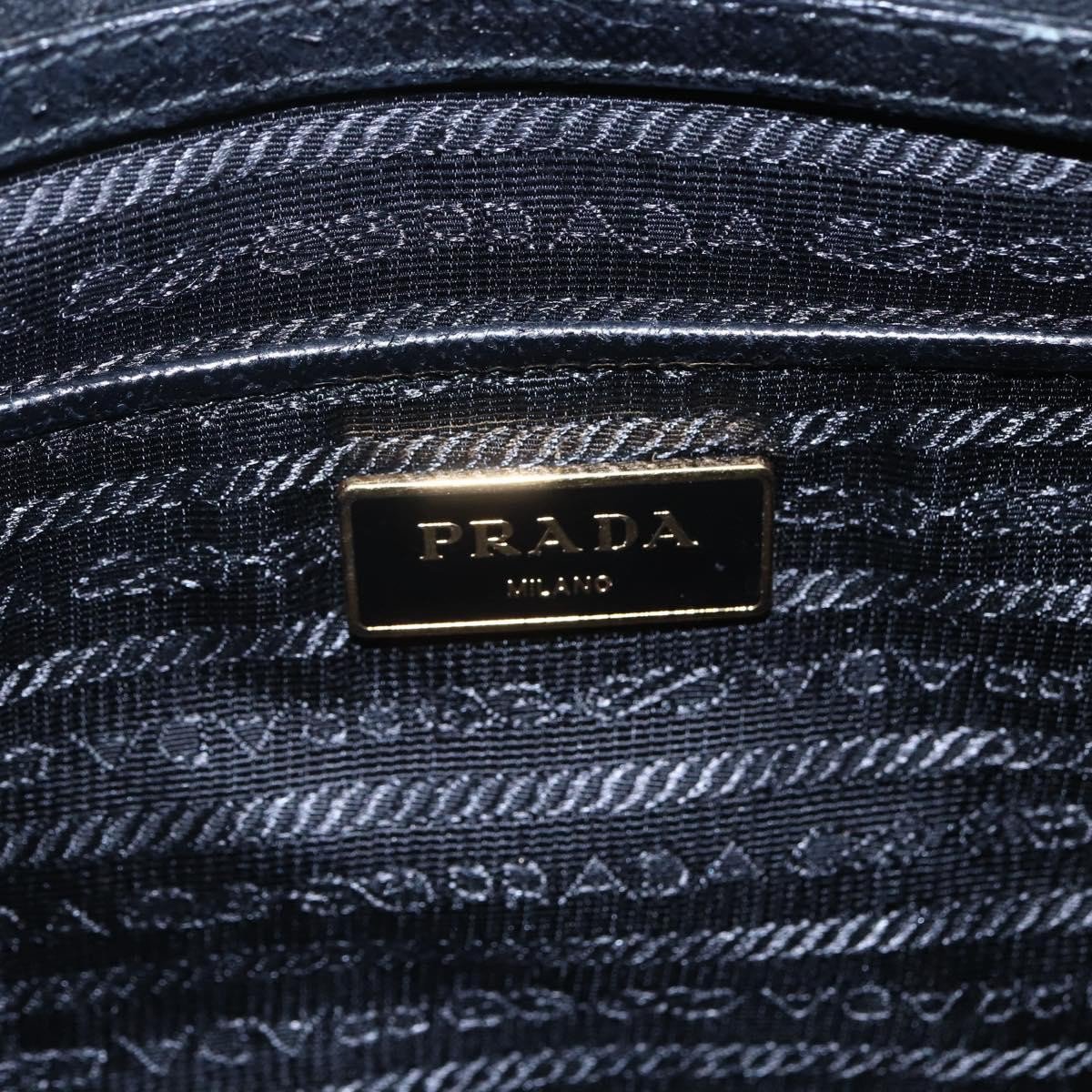 Prada Prada Convertible Top Handle Tote Tessuto with Vernice Saffiano Leather Small Zwart