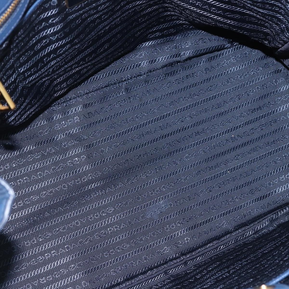 Prada Prada Lux Open Tote Saffiano Leather Large Blauw