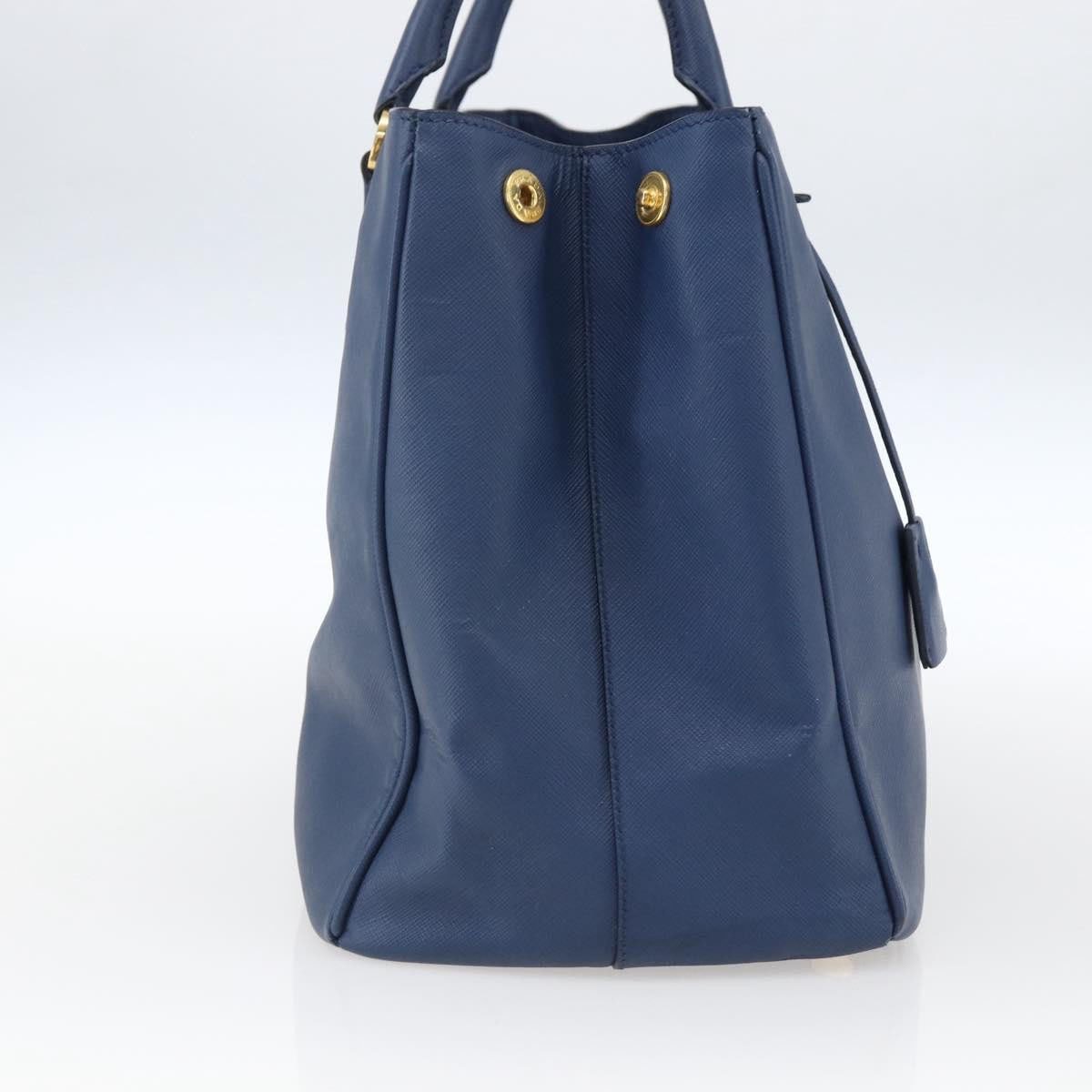 Prada Prada Lux Open Tote Saffiano Leather Large Blauw