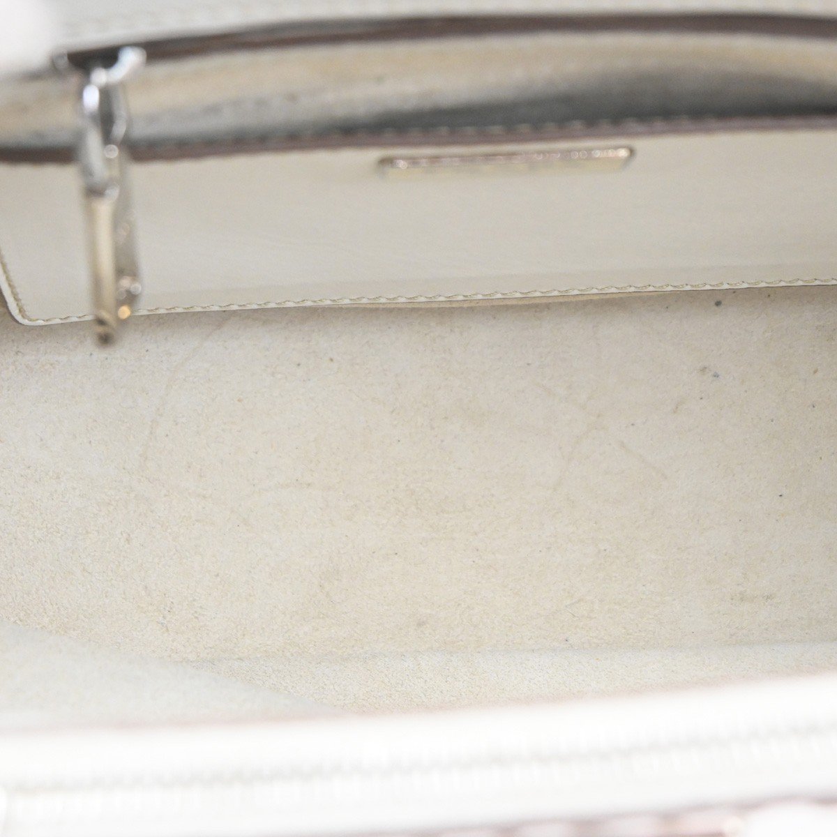 Prada Prada Galleria Double Zip Tote Stitched Leather Medium Wit