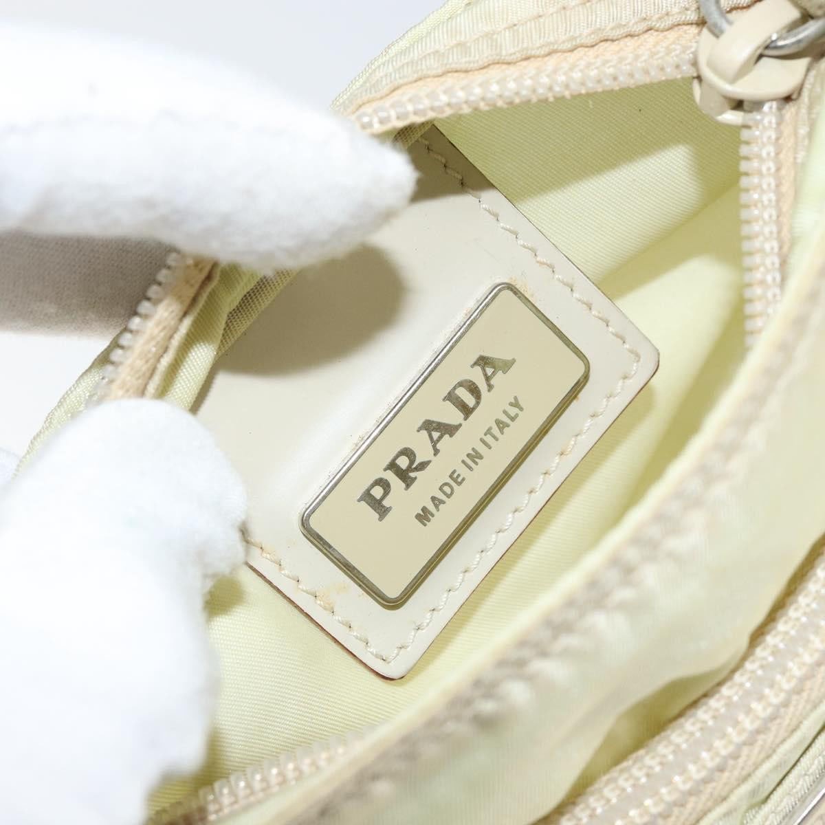 Prada Prada Flat Messenger Tessuto Zilver