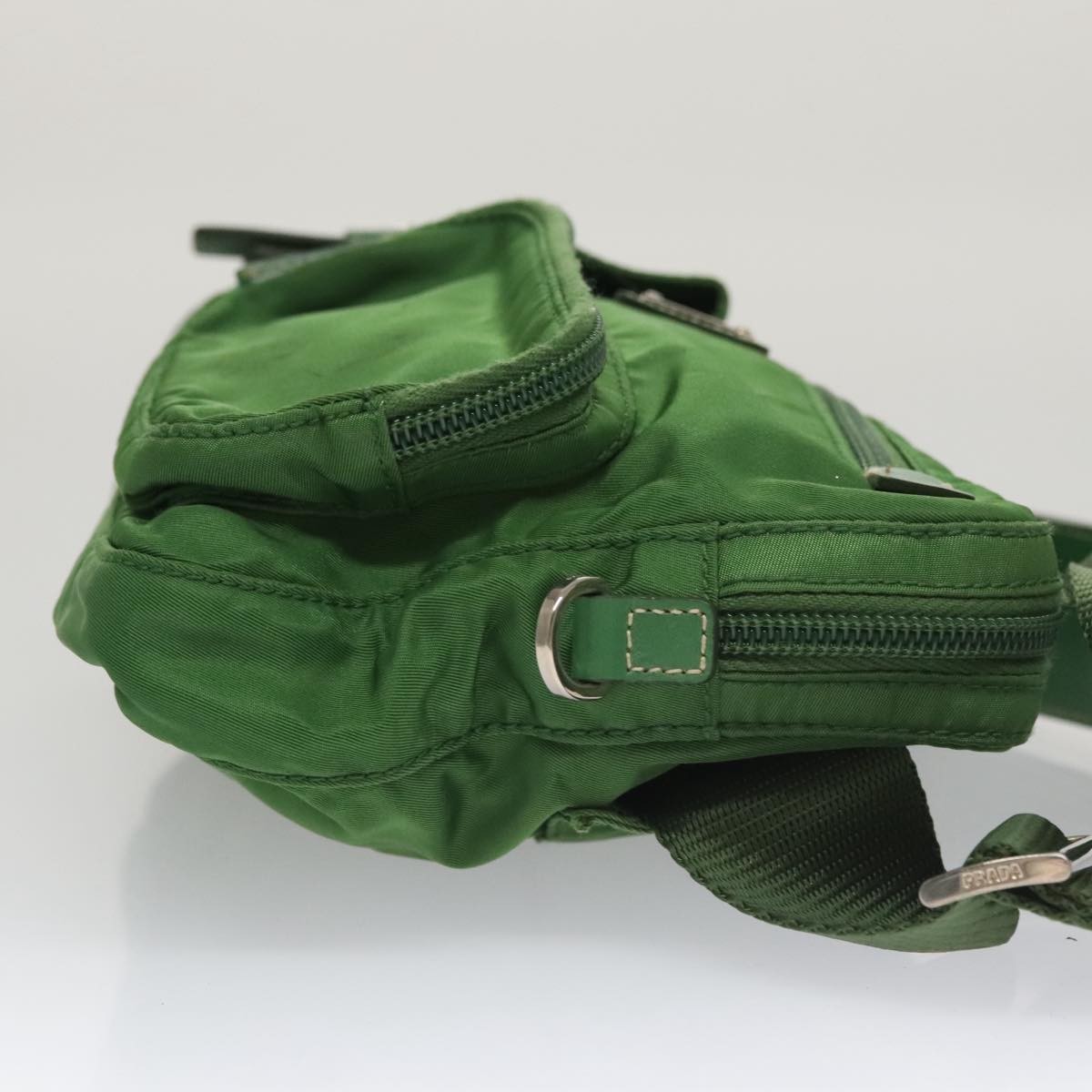 Prada Prada Multi Pocket Zip Waist Bag Tessuto Groen