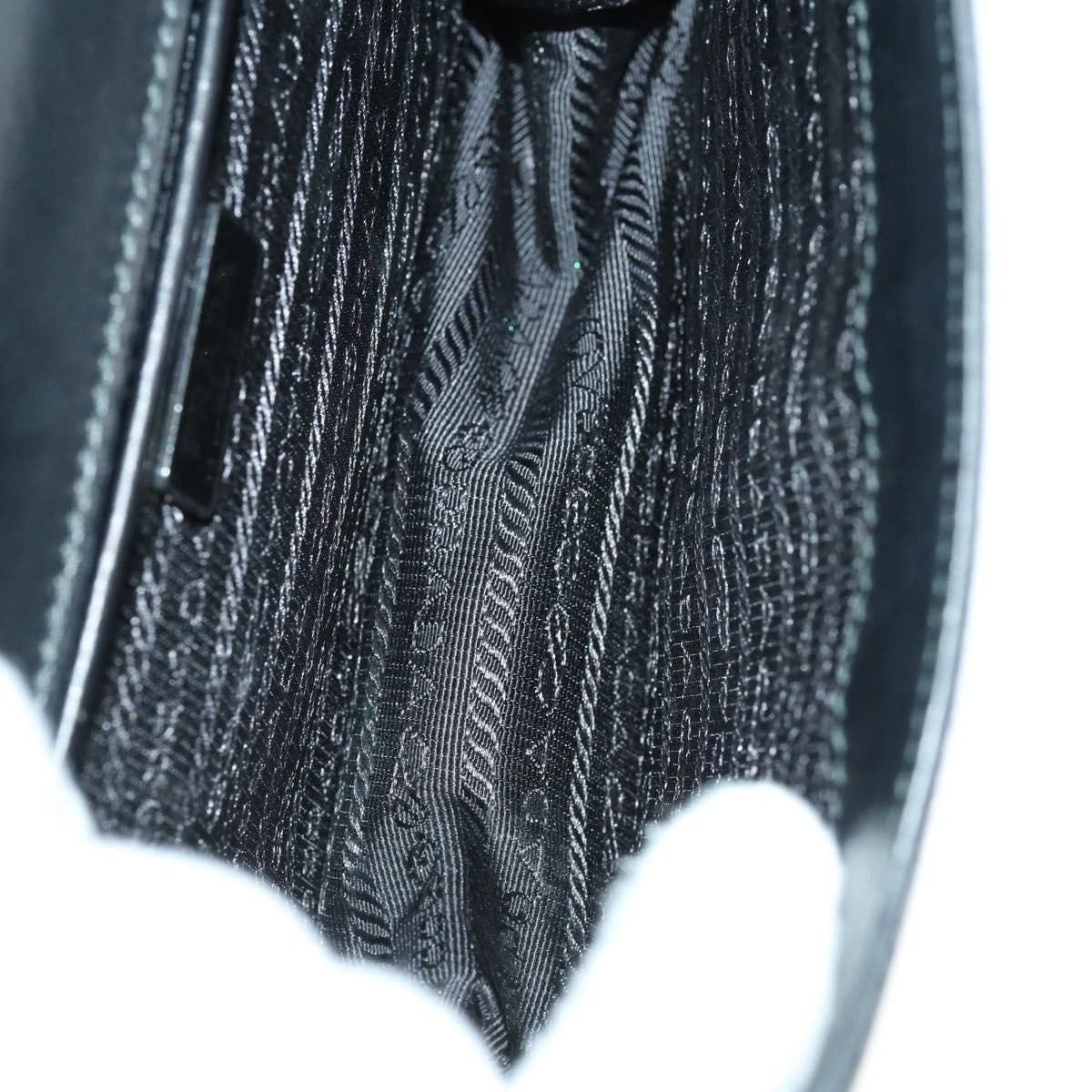 Prada Prada Chain Flap Bag Saffiano Leather Small Zilver