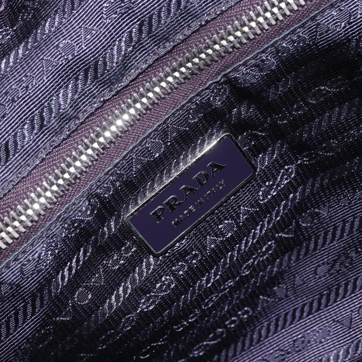 Prada Prada Buckle Dome Satchel Tessuto Medium Paars