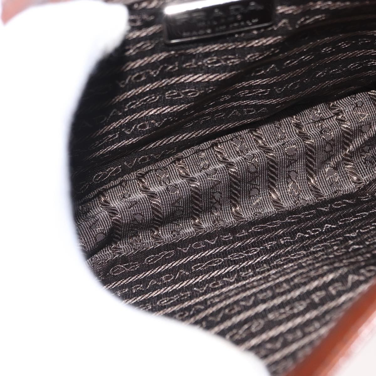 Prada Prada Madras Handbag Leather Bruin