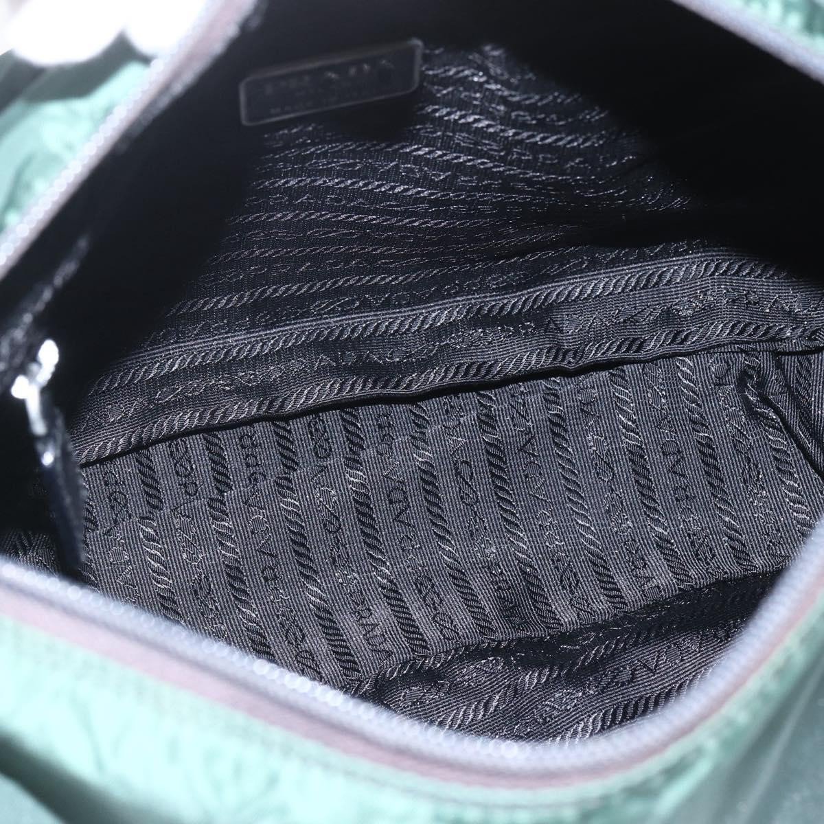 Prada Double Buckle Flap Messenger Bag Tessuto Large Groen