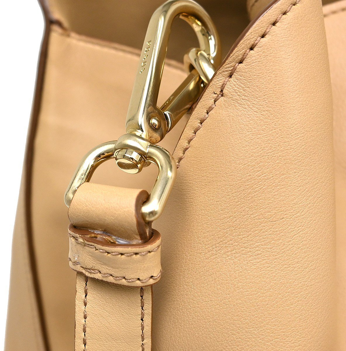 Prada Shopping Tote Cervo Leather Large Beige