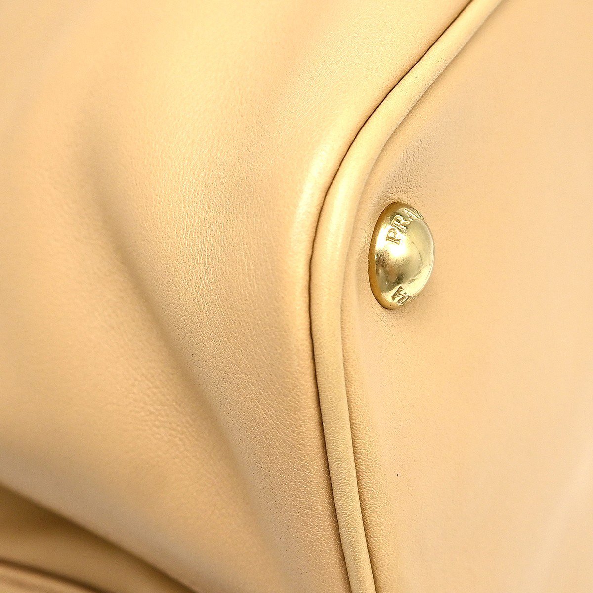 Prada Shopping Tote Cervo Leather Large Beige