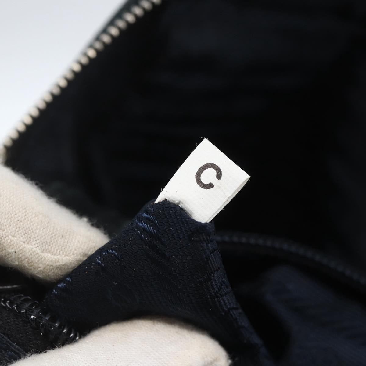 Prada Prada Vintage Chain Shoulder Bag Leather Navy