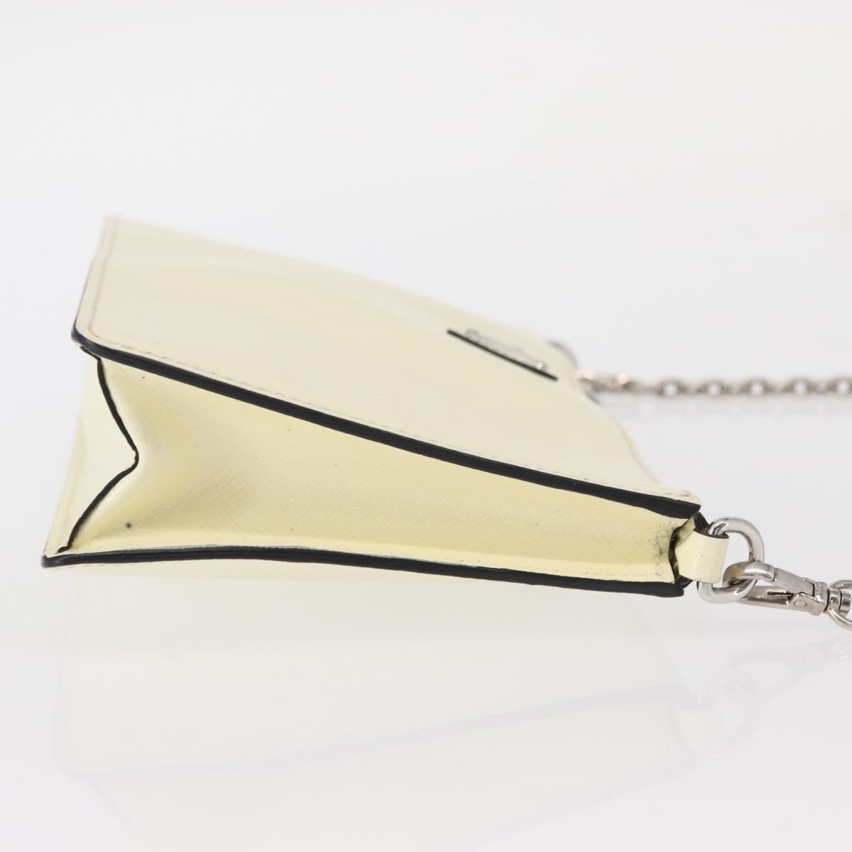 Prada Prada Chain Crossbody Bag Vernice Saffiano Leather Small Wit