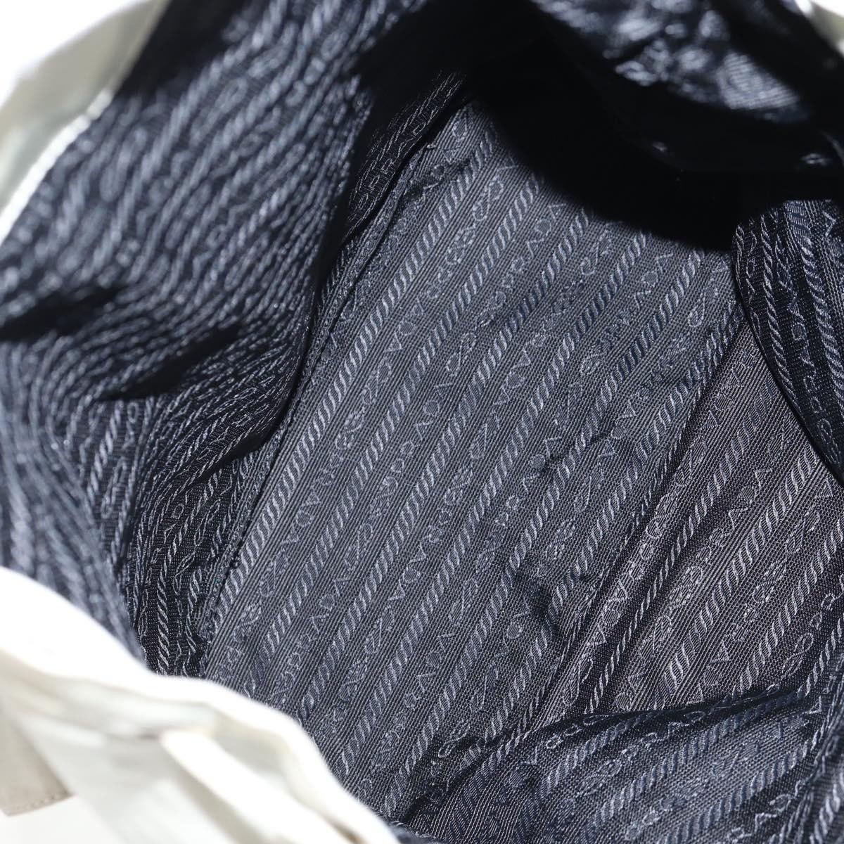 Prada Prada Double Pocket Backpack Chain Shoulder Bag Re-Nylon Mini Grijs