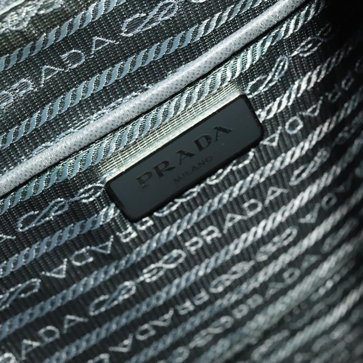 Prada Prada Front Zip Drawstring Backpack Tessuto Large Grijs