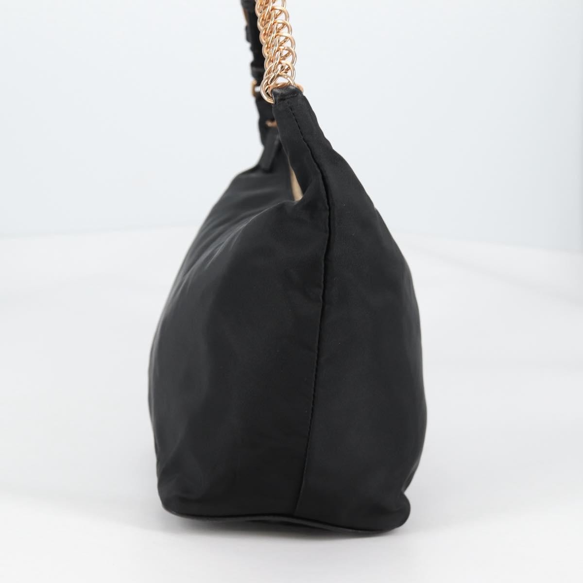 Prada Prada Double Chain Hobo Nylon Zwart