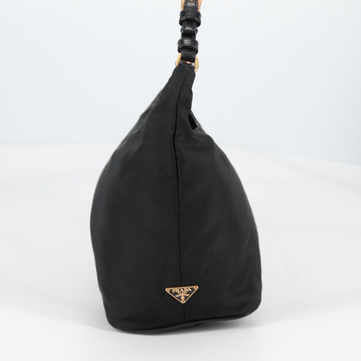 Prada Prada Double Chain Hobo Nylon Zwart