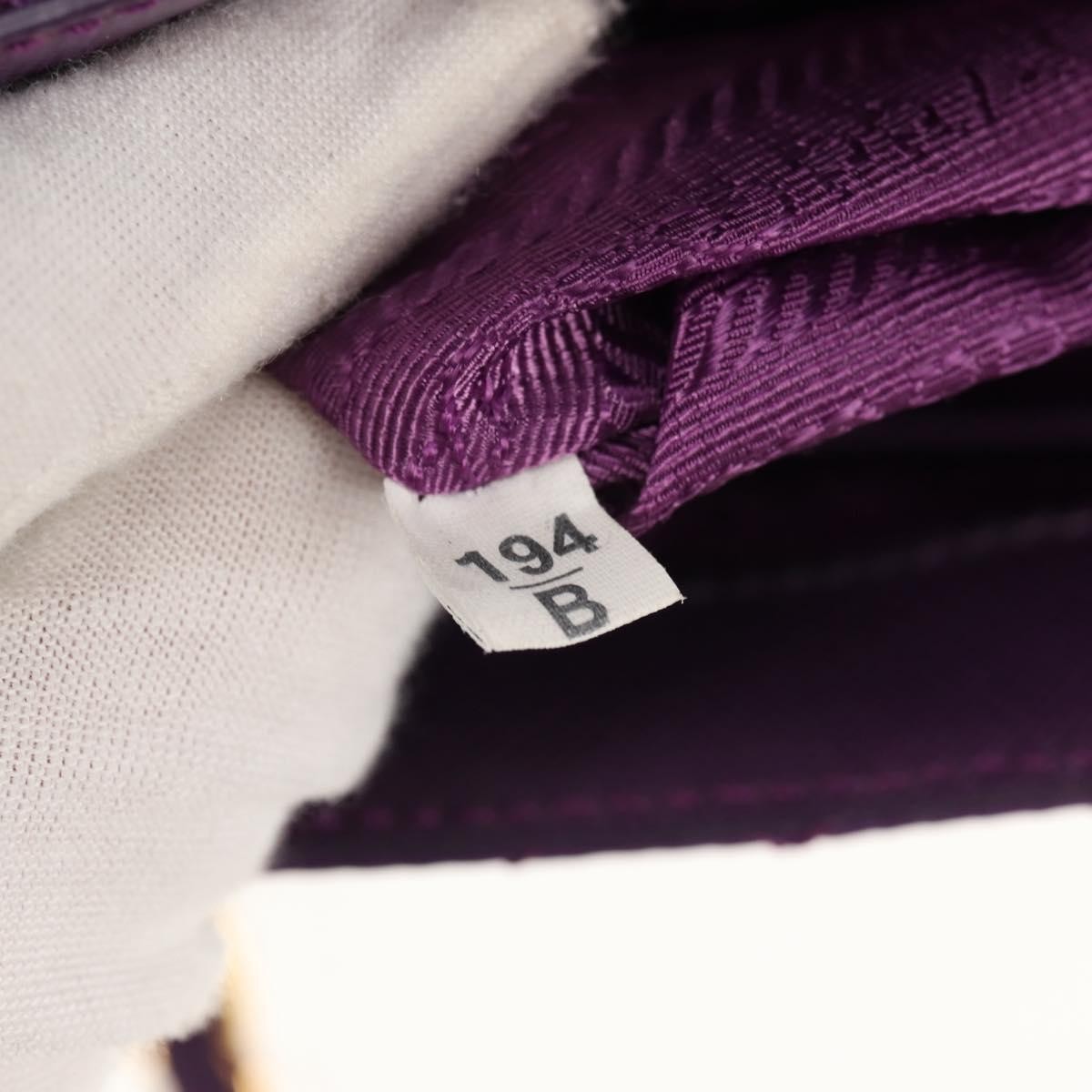 Prada Prada Pushlock Chain Flap Bag Quilted Tessuto Small Paars