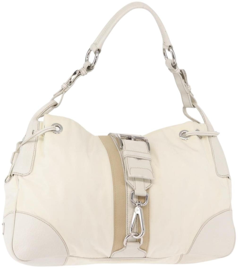 Prada Prada Re-Edition 2002 Moon Handle Bag Re-Nylon and Leather Wit