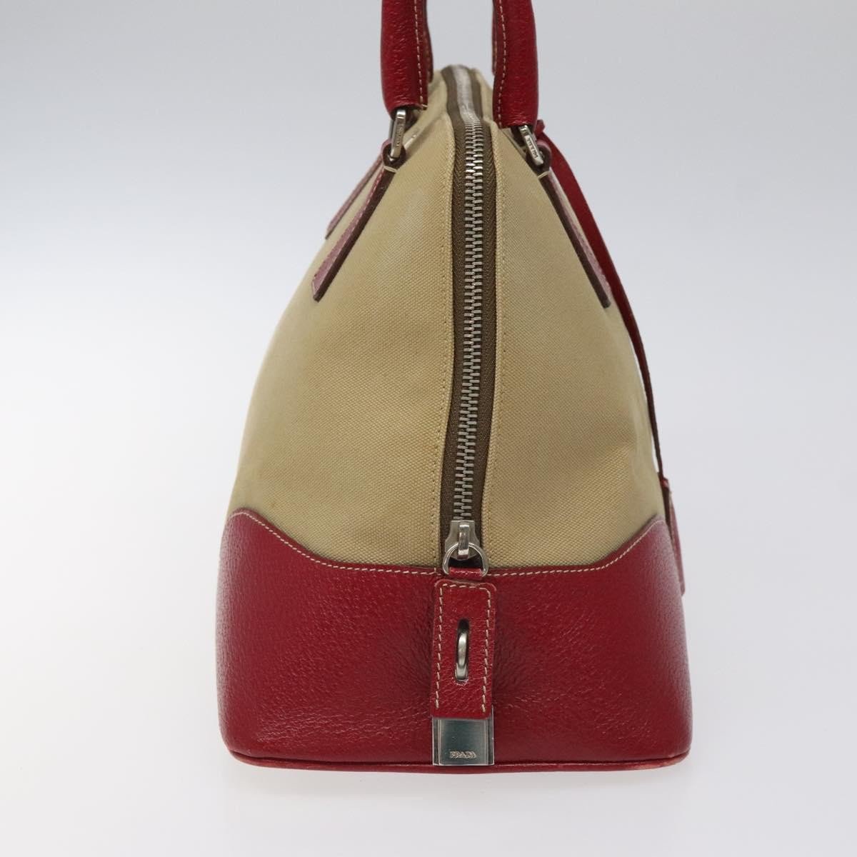 Prada Promenade Tote Canvas and Leather Large Beige