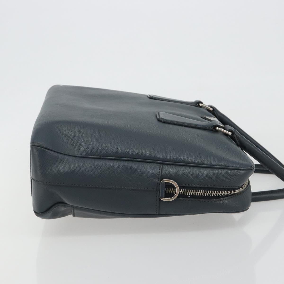 Prada Zip Around Saffiano Leather Large Navy