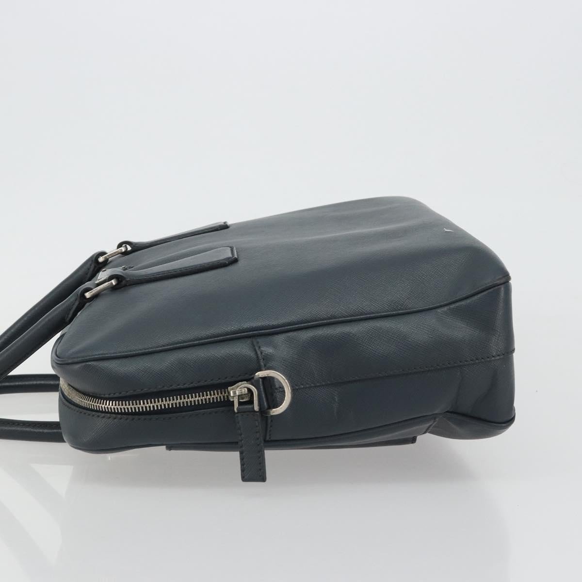 Prada Zip Around Saffiano Leather Large Navy