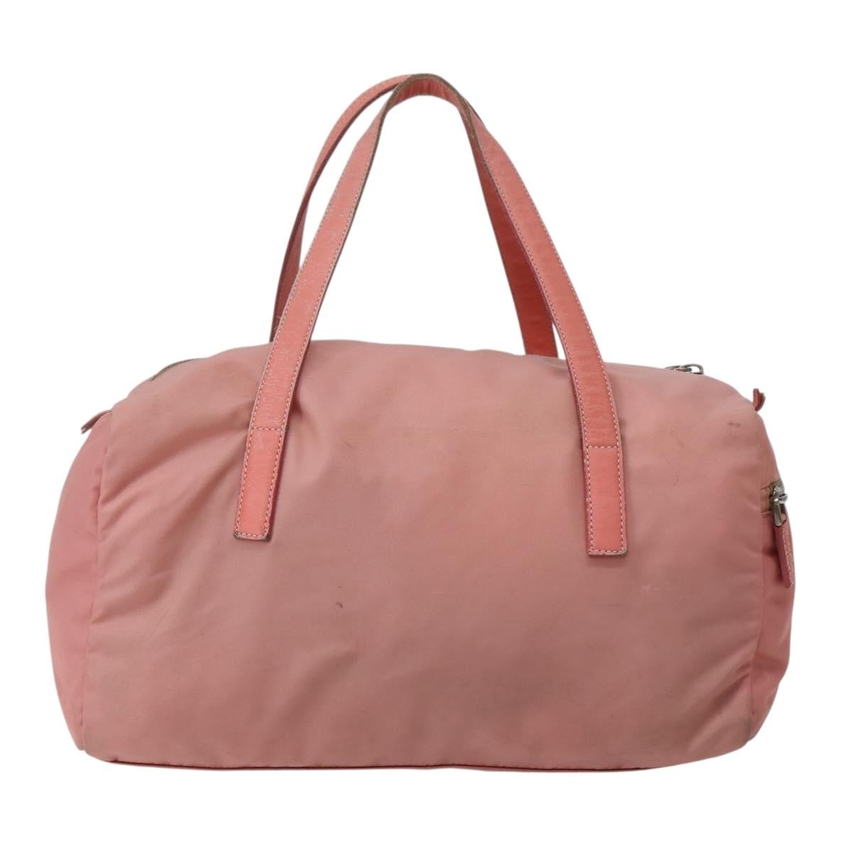 Prada Prada Side Pocket Bauletto Bag Nylon with Leather Small Roze