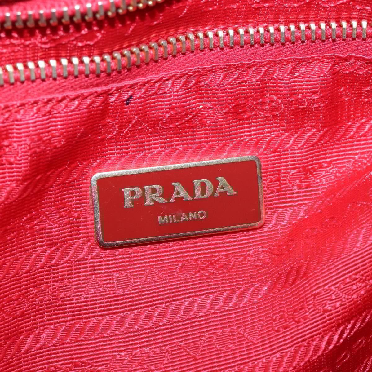 Prada Prada Convertible Logo Tote Tessuto Large Rood