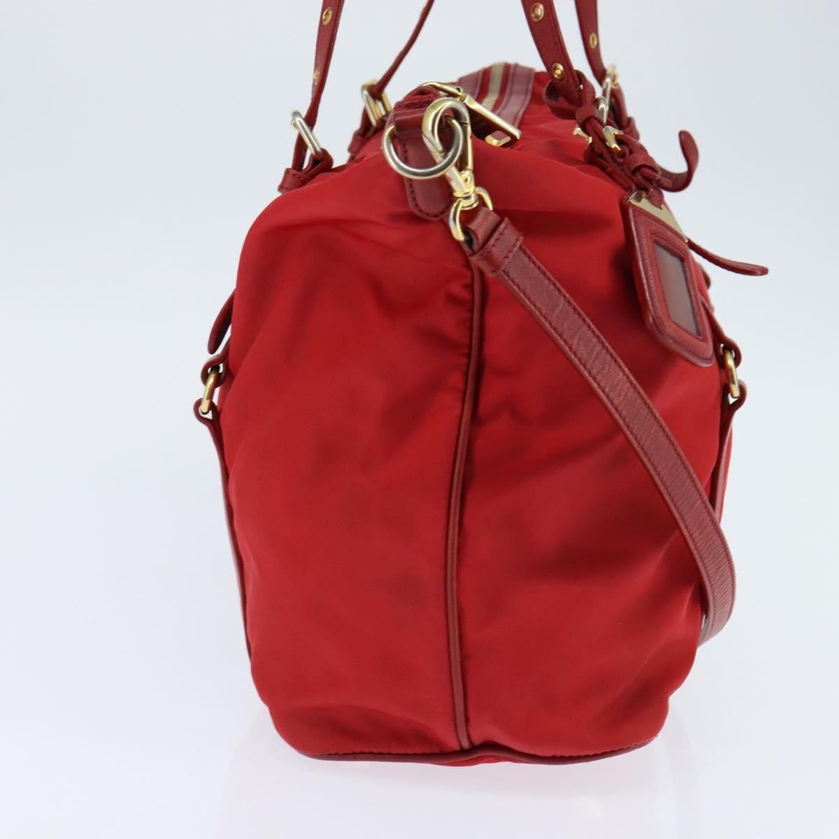 Prada Prada Convertible Logo Tote Tessuto Large Rood