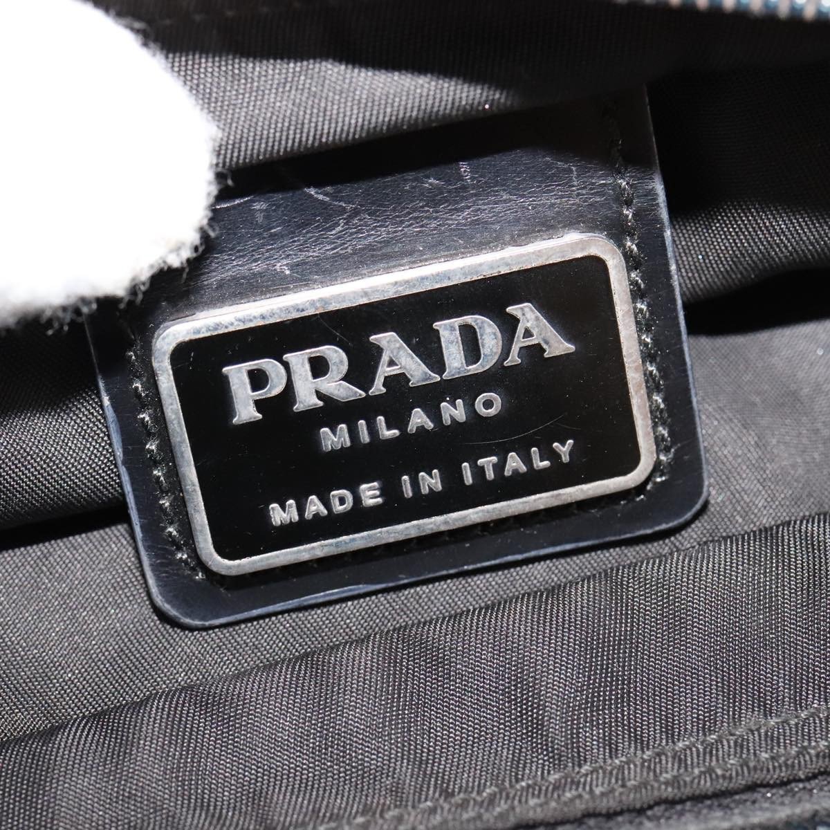 Prada Prada Flat Messenger Bag Tessuto Medium Zwart