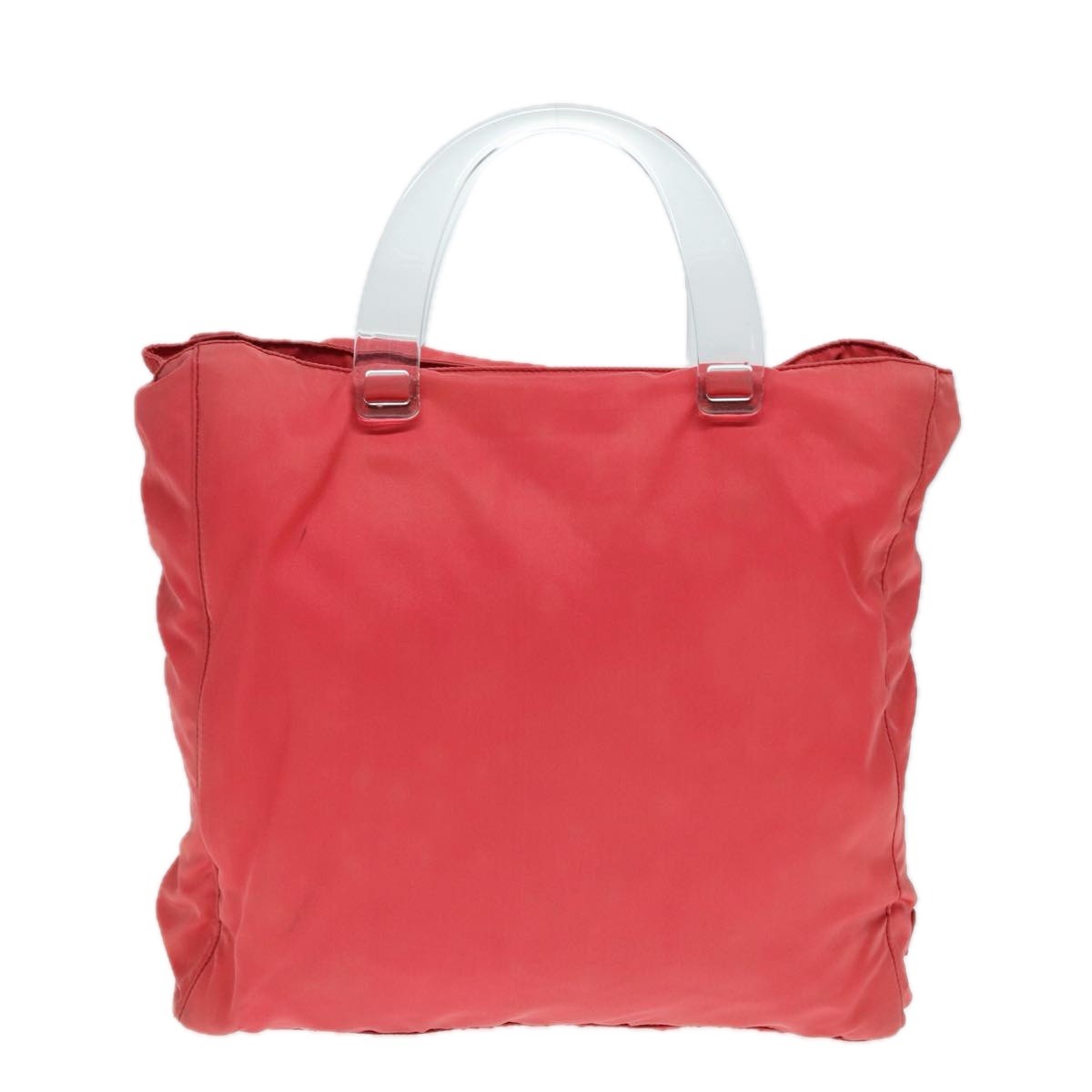 Prada Prada Logo Flat Tote Bag. Nylon Tessuto Roze