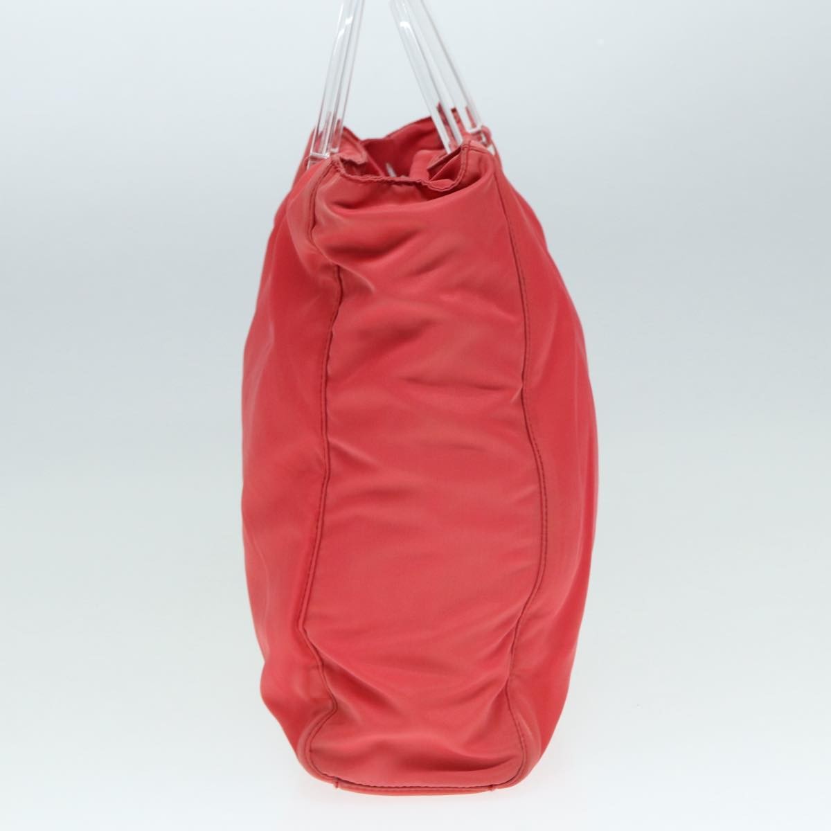 Prada Prada Logo Flat Tote Bag. Nylon Tessuto Roze