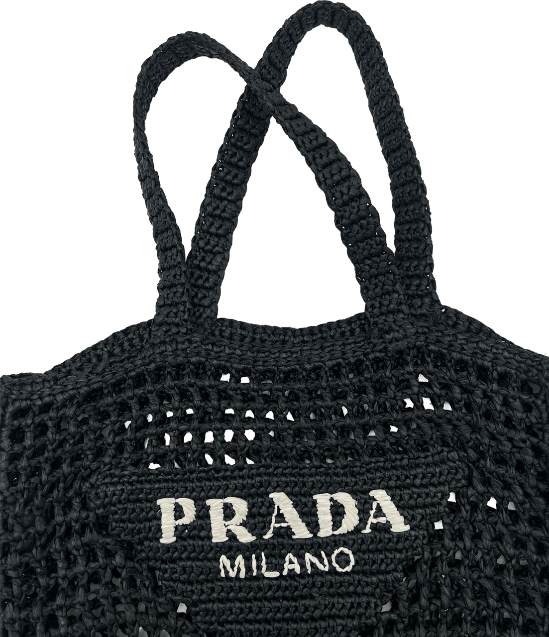 Prada Prada Raffia - Black Zwart