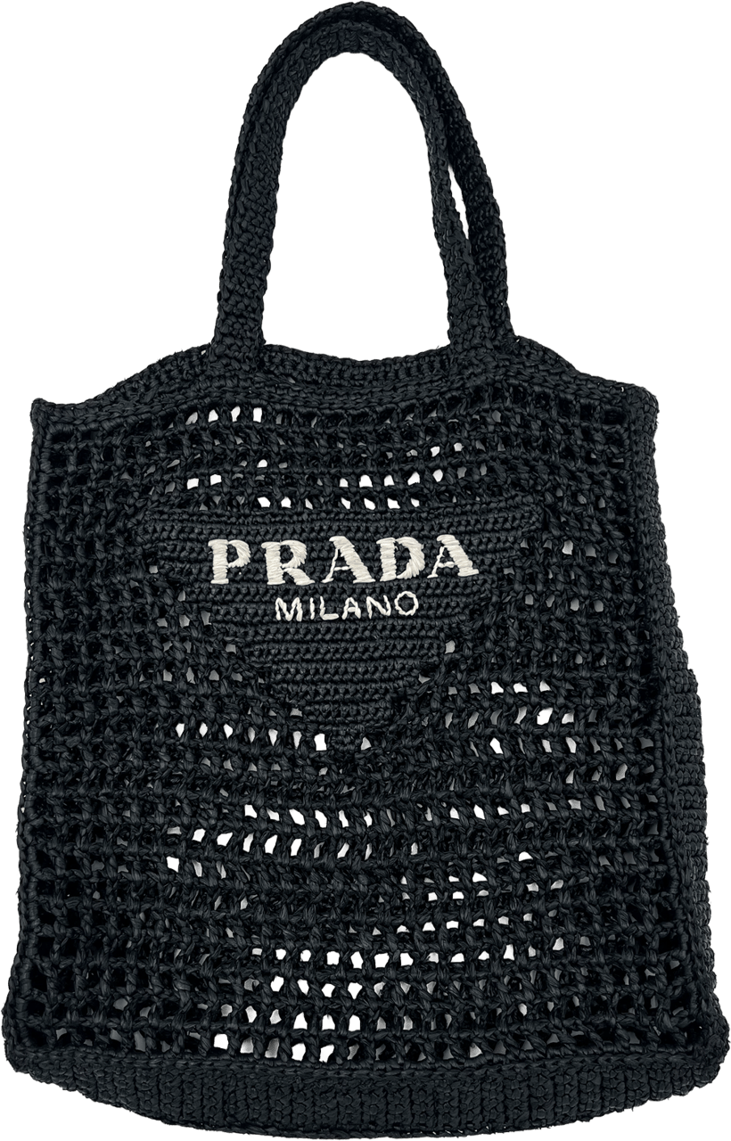 Prada Prada Raffia - Black Zwart