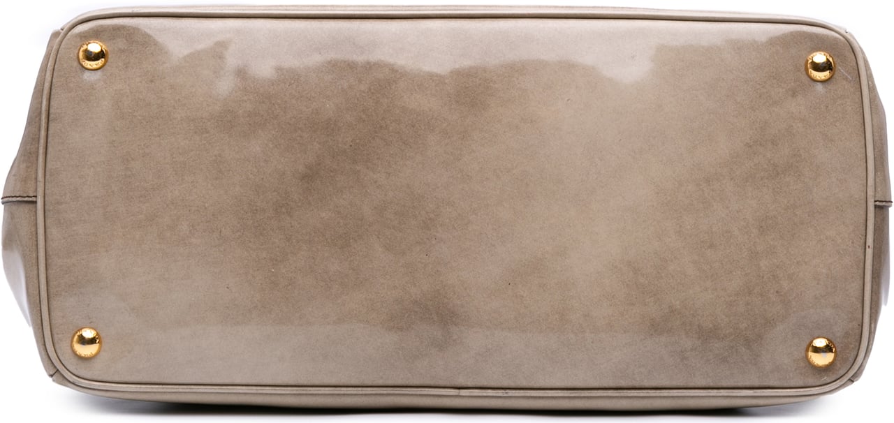 Prada Large Spazzolato Fume Galleria Tote Bruin