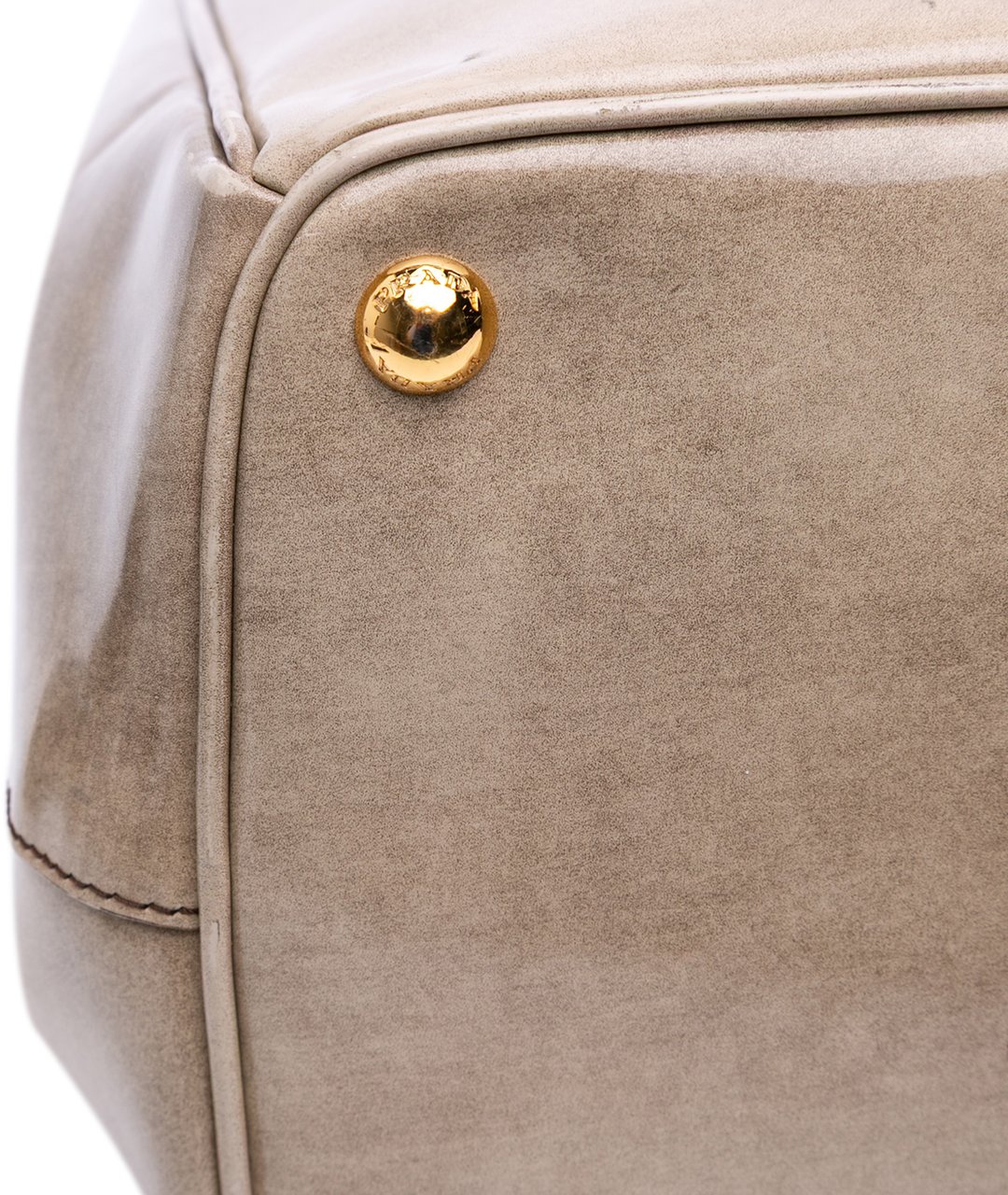 Prada Large Spazzolato Fume Galleria Tote Bruin