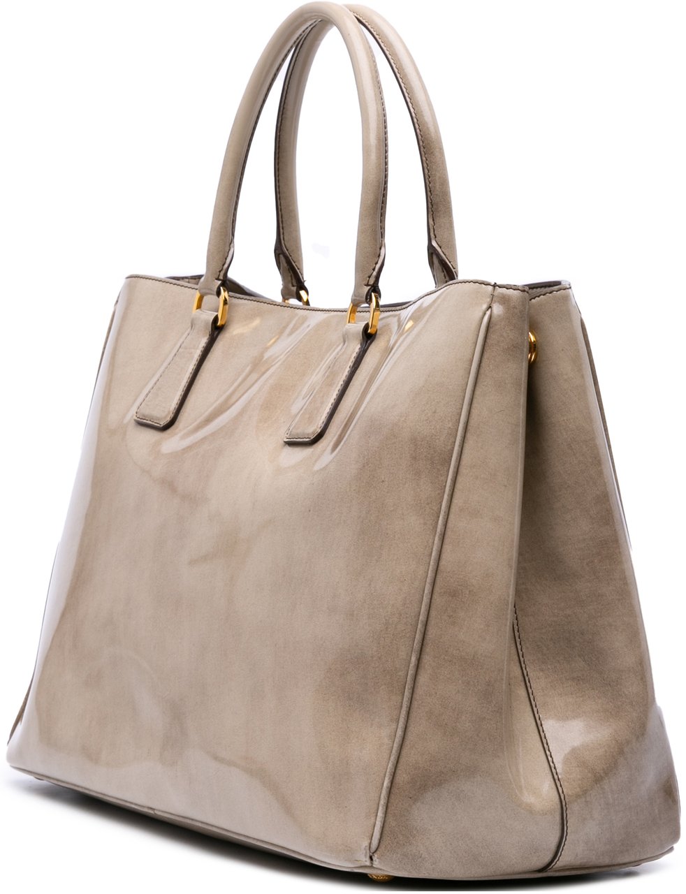 Prada Large Spazzolato Fume Galleria Tote Bruin