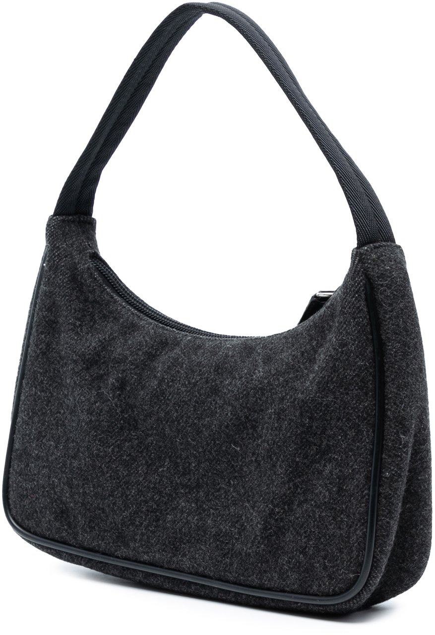 Prada Wool Sport Shoulder Bag Grijs