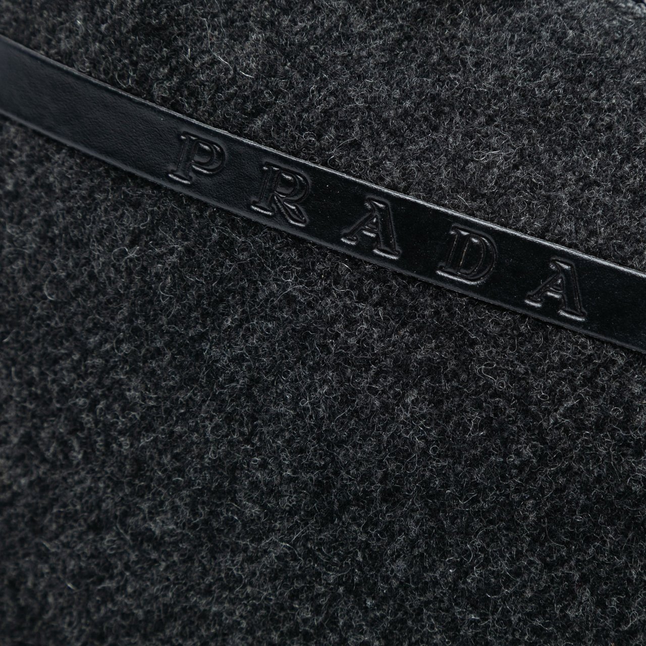 Prada Wool Sport Shoulder Bag Grijs